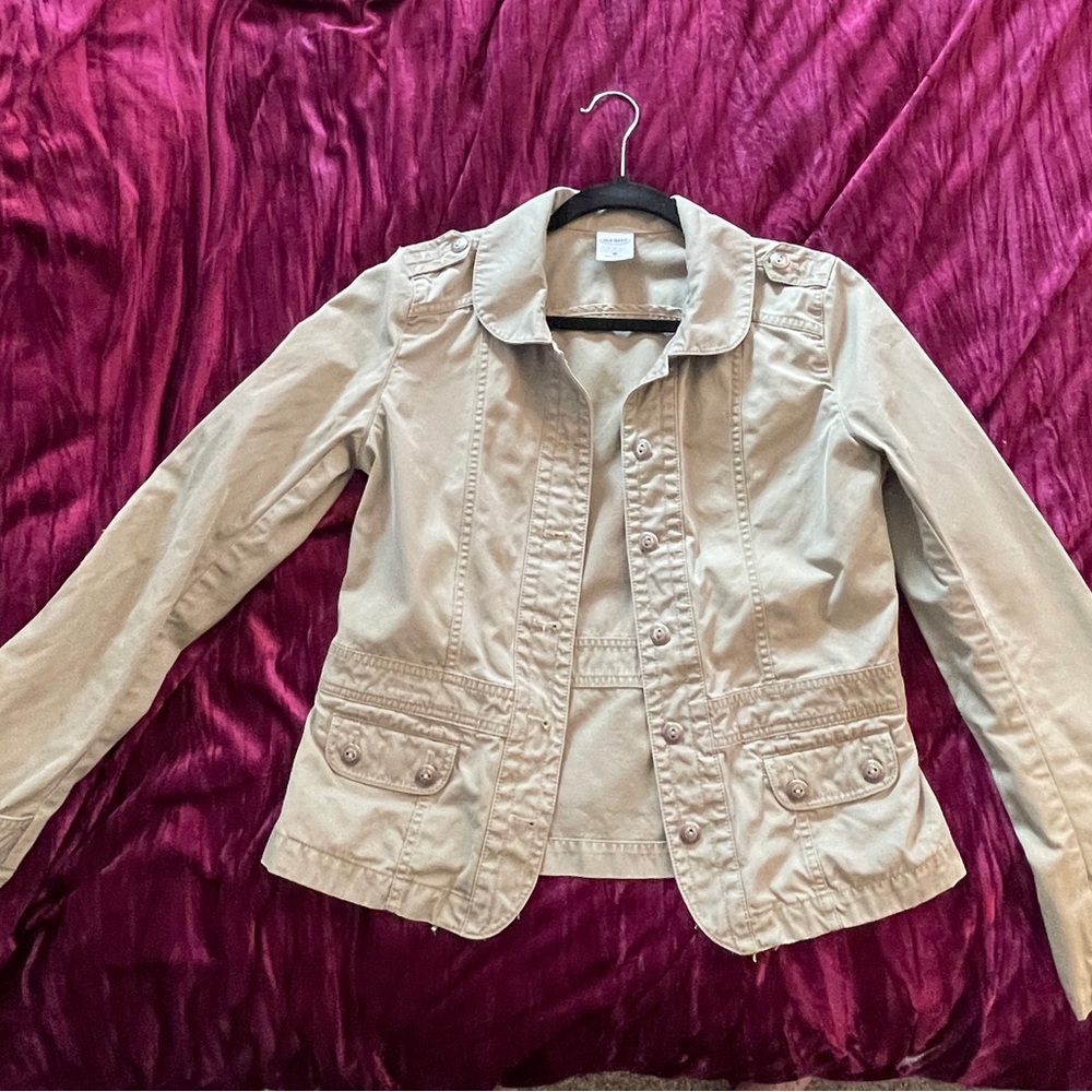 Old Navy fitted light green lightweight jacket